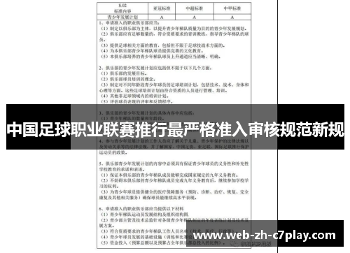 中国足球职业联赛推行最严格准入审核规范新规